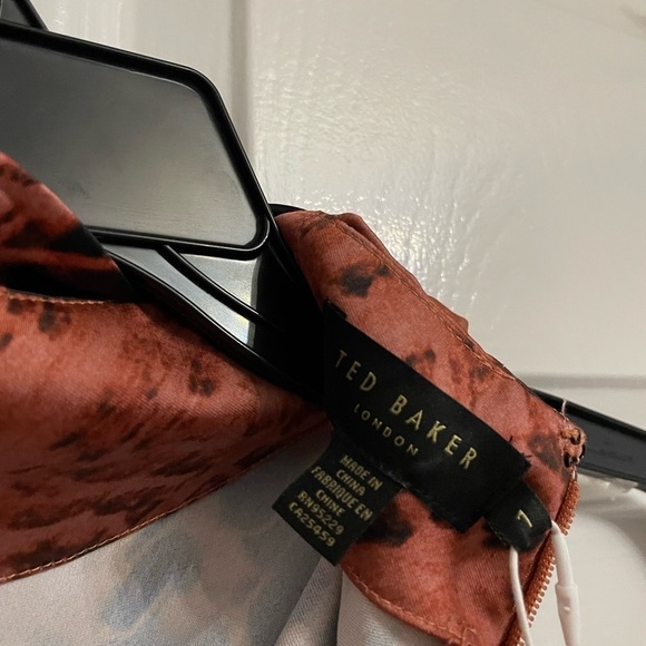 Ted Baker Miraeya snakeskin-print high-neck woven midi dress New with Tags! - Picture 7 of 8